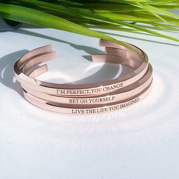 Stainless Steel Mantra Bangles - Picture 2 of 3